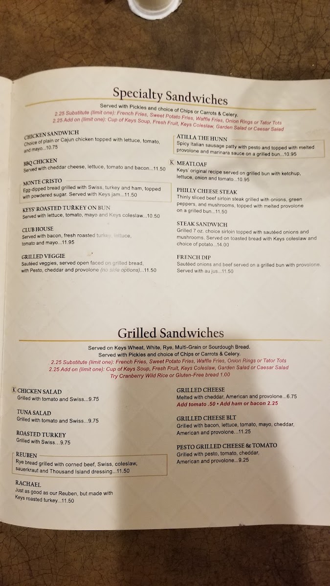 Menu Keys Cafe & Bakery-5